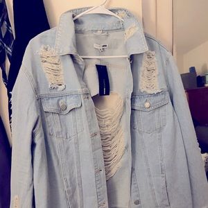 Ripped jean jacket